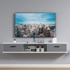 JUNNIU Console multimédia Murale, Armoire surélevée, étagère Flottante pour Meuble TV, Trous de câble cachés, Espace Libre, 1
