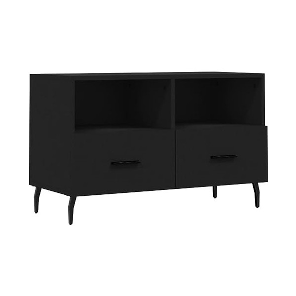 vidaXL Meuble TV Gris béton 80x36x50 cm Bois dingénierie