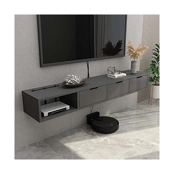 CENAP Console multimédia Murale, Meuble TV Flottant Multifonctionnel, étagère de composant de Meuble TV Flottant pour Salon B