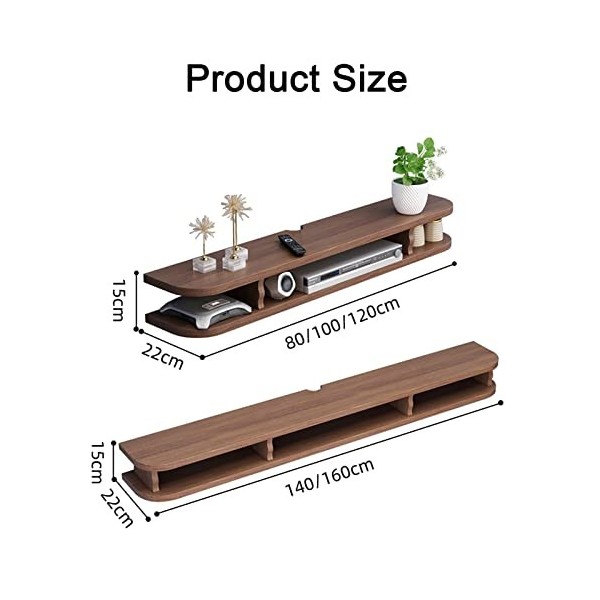 Kamnik Étagère de Meuble TV Flottante, composant darmoire de Centre de Divertissement Mural, étagère TV Murale, pour unité d