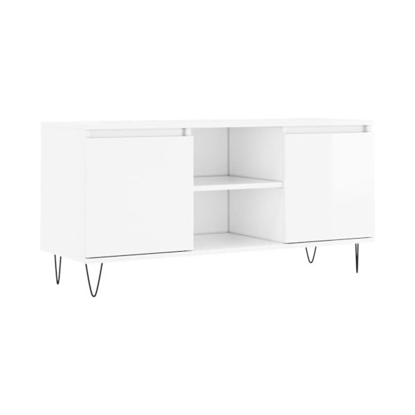 vidaXL Meuble TV chêne fumé 104x35x50 cm Bois dingénierie