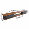 EsEntL Meuble TV Flottant, Meuble TV Mural en Bois Massif Mat, Console TV Suspendue pour décodeurs de câble, routeurs, lecteu