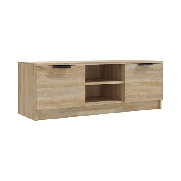 WREWING Meuble TV,Bas Table TV Support de Télévision en Bois pour Salon Chambre Salle à Manger,Support pour Téléviseur Jusqu’