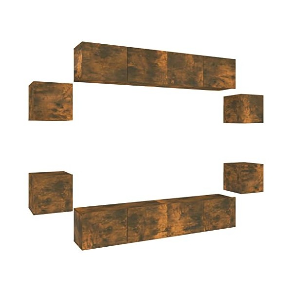 VEEKI Meuble TV, Meuble TV Suspendu, Meuble TV Industriel, Meuble TV Bois, Meuble Chambre, Convient pour Salon ou Chambre, En