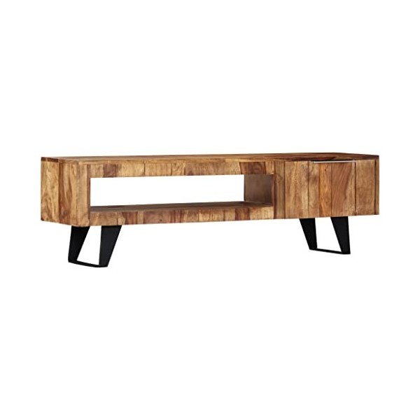 VEEKI Meuble TV, Meuble TV Suspendu, Meuble TV Industriel, Meuble TV Bois, Meuble Chambre, Convient pour Salon ou Chambre, 14