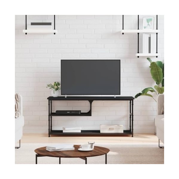 VEEKI Meuble TV, Meuble TV Suspendu, Meuble TV Industriel, Meuble TV Bois, Meuble Chambre, Convient pour Salon ou Chambre, No