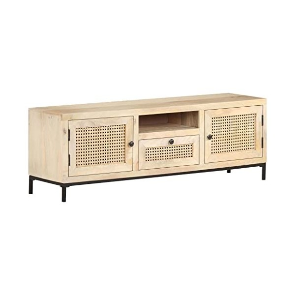 VEEKI Meuble TV, Meuble TV Suspendu, Meuble TV Industriel, Meuble TV Bois, Meuble Chambre, Convient pour Salon ou Chambre, 12