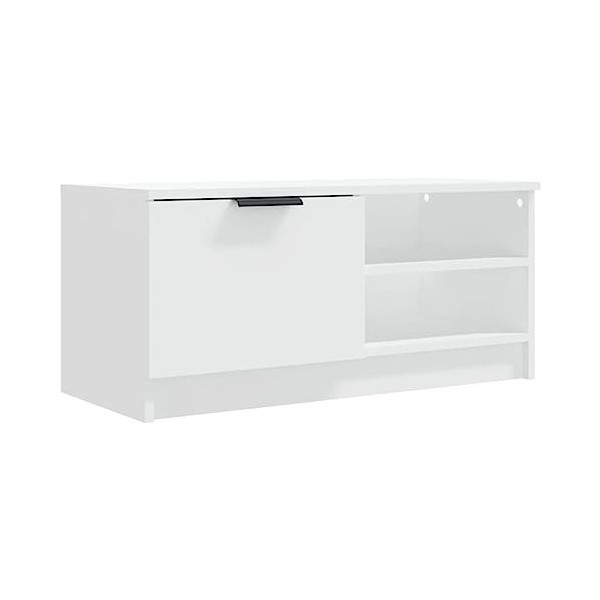 VEEKI Meuble TV, Meuble TV Suspendu, Meuble TV Industriel, Meuble TV Bois, Meuble Chambre, Convient pour Salon ou Chambre, Bl