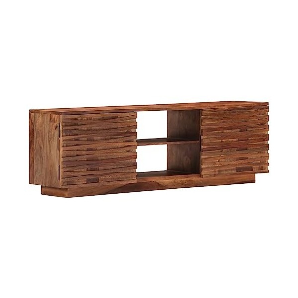 Camerina Meuble TV 120x30x40 cm Bois Solide,Meuble TV,Table Basse Salon Meuble TV,Table Basse LED Couleurs