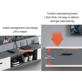 Meuble TV Flottant Meuble TV Mural Étagère de Composant de Meuble TV Flottant, Étagère TV Murale, Console Multimédia pour Cen