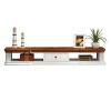 Meuble TV Flottant, Meuble TV Montable Au Mur avec Tiroir, Set-Top Box Rack Salon Chambre Fond Mur/B/80Cm wwyy