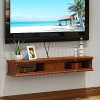 Meuble TV Flottant, Meuble TV Montable Au Mur avec Tiroir, Set-Top Box Rack Salon Chambre Fond Mur/B/80Cm wwyy