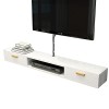 SORVA Meuble TV Mural Petit Meuble TV Flottant en Bois - Centre de Divertissement pour Console multimédia Murale ， Étagère TV