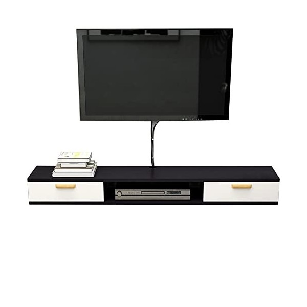 SORVA Meuble TV Mural Petit Meuble TV Flottant en Bois - Centre de Divertissement pour Console multimédia Murale ， Étagère TV