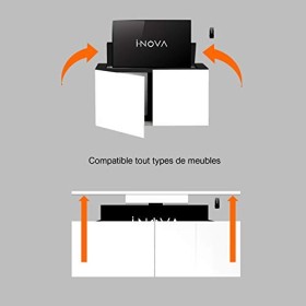 I-NOVA Support TV motorisé Ascenseur pour téléviseur 22"-42" TV Lift 580mm X6SB 3 mémoires de Position, Technologie Ultra sil