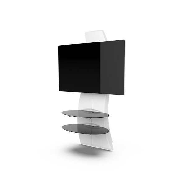 Meliconi | Ghost Design 2500 Rotation Matt Blanc. Support de Conception pour accrocher et Faire pivoter la TV