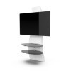 Meliconi | Ghost Design 2500 Rotation Matt Blanc. Support de Conception pour accrocher et Faire pivoter la TV