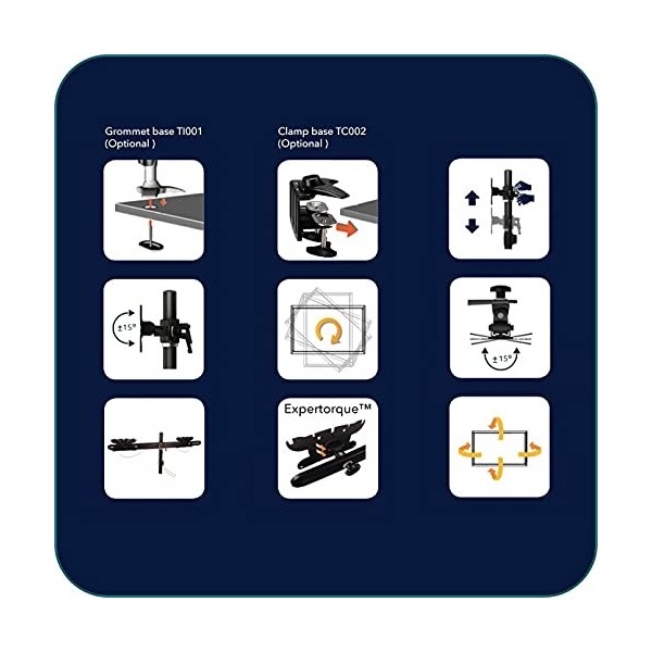 Aavara DS410 60" Fixed Flat Panel Floor Stand Noir Socle décrans Plats - Socles décrans Plats Noir, Fixed Flat Panel Floor