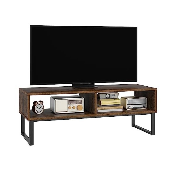 FirFurd Meuble TV Meuble Télé Meuble TV Industriel avec 2 Étagères Meuble TV Bois Bas pour Salon Chambre Meuble Télévision Ma