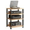 Étagère Audio à 4 Niveaux, Support de Stockage de Composants stéréo de Divertissement, Supports et Supports Hi-FI, Armoire Au