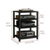 Étagère Audio à 4 Niveaux, Support de Stockage de Composants stéréo de Divertissement, Supports et Supports Hi-FI, Armoire Au