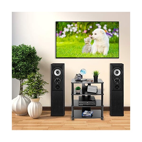 Mount-It! Media Stand Entertainment Center for TV, Audio Video Components, Stereo Equipment, Gaming Consoles, Streaming Devic