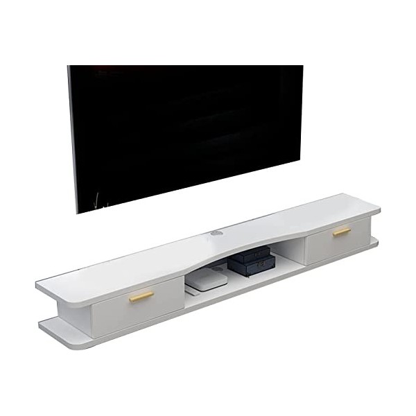 Étagère de télévision Flottante pour Meuble TV Mural, Meuble TV Flottant, Console multimédia pour Centre de Divertissement, M