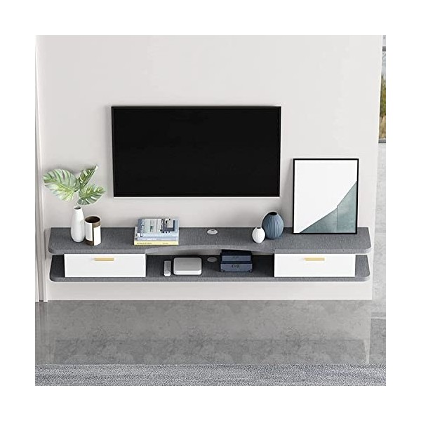 Étagère de télévision Flottante pour Meuble TV Mural, Meuble TV Flottant, Console multimédia pour Centre de Divertissement, M