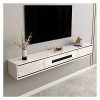 Kamnik Meuble TV Flottant, Console Multimédia Murale, Grand Meuble de Rangement pour Salon, Meuble TV, avec Porte 2 Tiroirs 