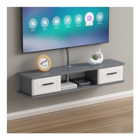 Meubles TV Flottants pour Salon,Console multimédia Murale,Meuble TV avec Rangement,pour Salon,Chambre à Coucher Couleur: Gri