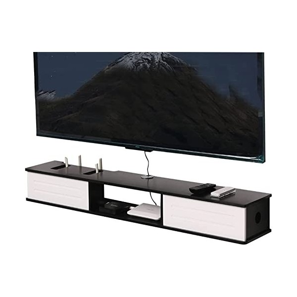 Meuble TV Mural Etagère TV Flottante, Meuble TV Flottant Meuble De Rangement Meuble TV pour Salon TV et Medianiture, Set-Top 