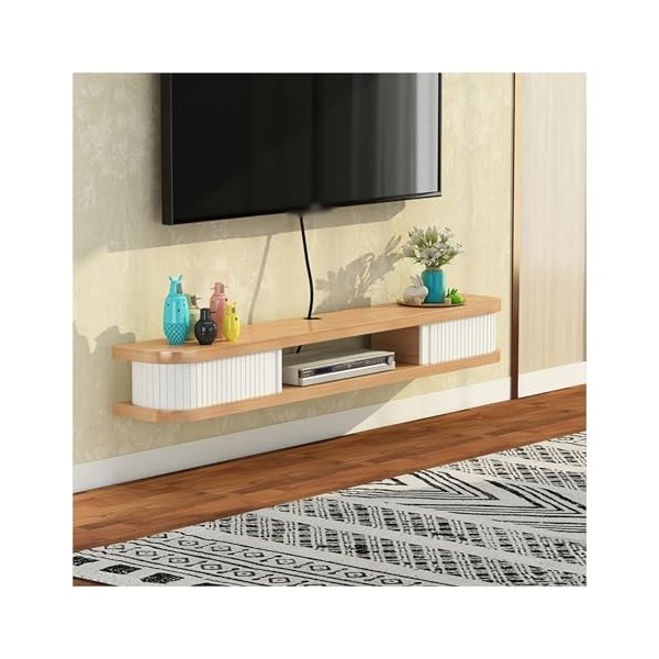 Meuble TV Flottant TV Étagère Murale Flottante Meuble TV Media Console, Meuble TV Flottant Étagère Murale, pour la Chambre à 