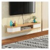Meuble TV Flottant TV Étagère Murale Flottante Meuble TV Media Console, Meuble TV Flottant Étagère Murale, pour la Chambre à 