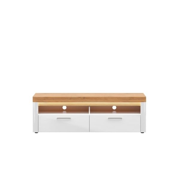 BLACK RED WHITE® Horton - Meuble TV bas - Commode - Style moderne - 166 x 42 cm - Pour salon, salle à manger