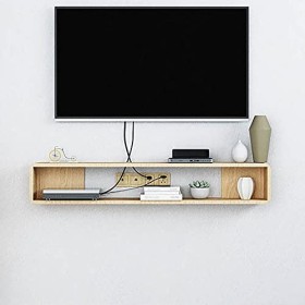 Meuble TV Meuble TV Flottant Meuble TV Flottant, Console Multimédia TV pour Salon, Salle de Divertissement, Bureau, Unité de 