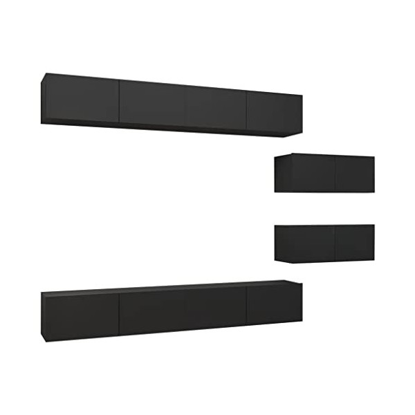 Meuble TV,Étagère TV Flottante, Support de Télévision Flottant Fixé au Mur Centre de Console Multimédia de Divertissement Gra