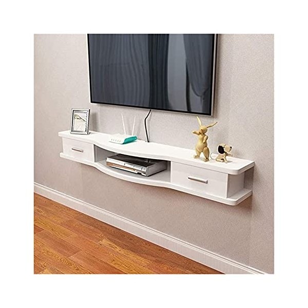 Meuble Tv Suspendu Meuble Tv Flottant Support Mural Console Tv Mediao/Console Vidéo Avec Portes Darmoire Meuble De Rangement