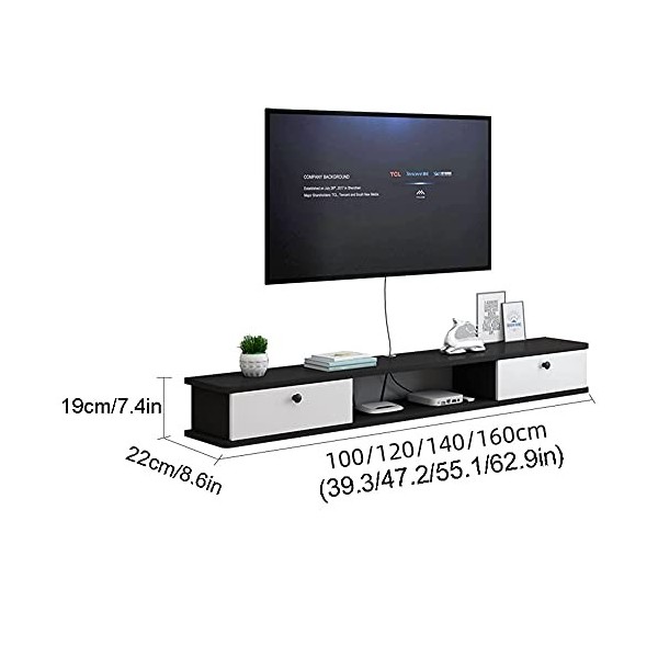 RUtavm Meuble TV Flottant, Meuble TV, unités murales pour Salon, Meuble TV Flottant, étagère TV Murale pour Salon, Centre de 