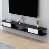 RUtavm Meuble TV Flottant Meuble TV Flottant Étagère TV Murale Centre de Divertissement Console multimédia en Bois Meuble de 