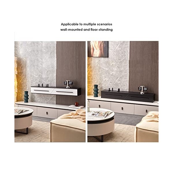 Meuble TV Mural Meuble TV Flottant, Meuble TV Flottant Meuble TV, étagère de Rangement pour décodeur multimédia, Meuble TV Mu