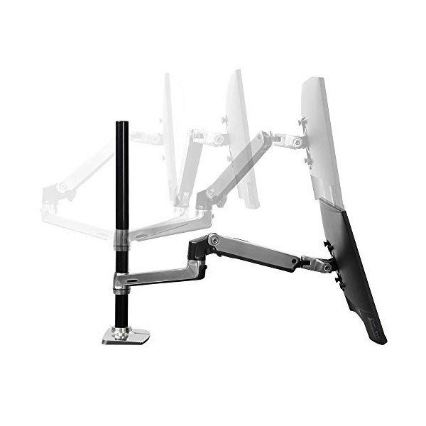 Ergotron LX Series LX Dual Stacking Arm Tall Pole 101,6 cm 40" Pince Aluminium - Supports décrans plats pour bureau Pince