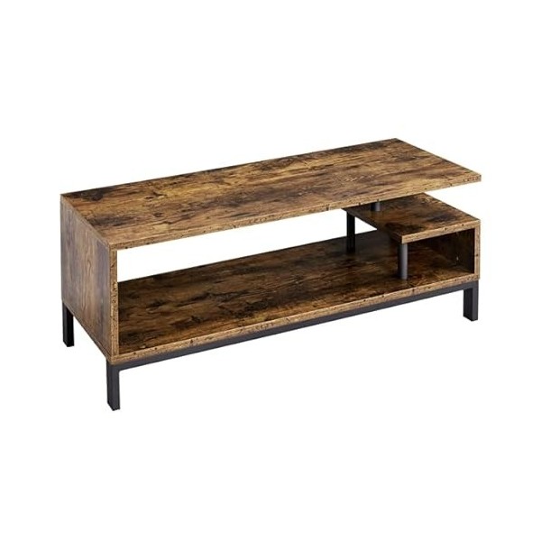 Abician Meuble TV Support de Télévision Table Télé Buffet Bas avec étagère de Rangement Ouverte pour Salon Chambre Salle à Ma