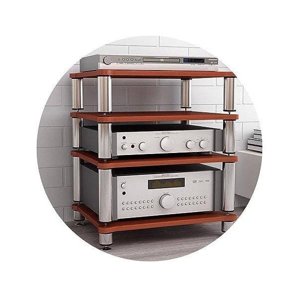 Armoire Audio HiFi Fonction Réglable À 4 Couches HiFi Multicouche Multifonctionnelle Composants Audio Vidéo Armoire Dapparei