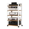 BZJPRFC Support Audio Amovible À 5 Niveaux, Cadre Dangle, Armoire Stéréo, Tour Audio Avec Support En Bois Réglable En Hauteu