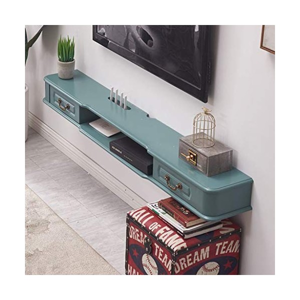 Meuble de télévision Mural avec tiroir Étagère Murale Étagère Flottante Etagère de Rangement multimédia TV Petit Meuble de Ra