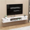 EsEntL Meuble TV Meuble TV Unités Murales pour Salon Meuble TV Meuble Mural Console TV avec Gestion des Câbles pour Unité de 