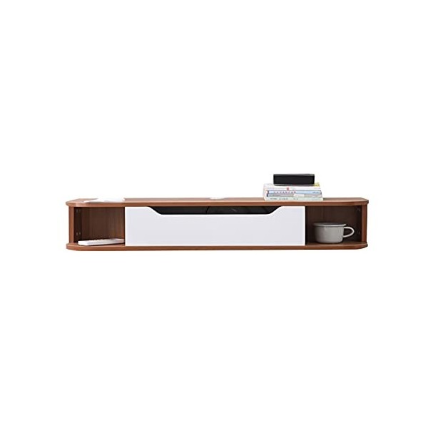 EsEntL Meuble TV pour Centre de Divertissement en Bois de 51", Console de Meuble TV, Multicolore, Bois Massif Couleur : C