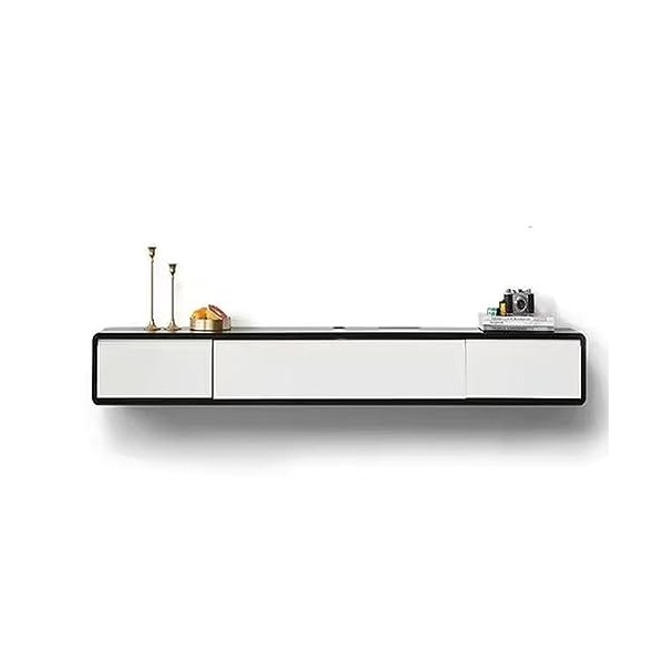 Meuble TV Mural - Étagère TV Flottante - Meuble TV Suspendu, Panneau Bas TV Moderne De 140 Cm, Meuble TV Flottant en Bois Mas