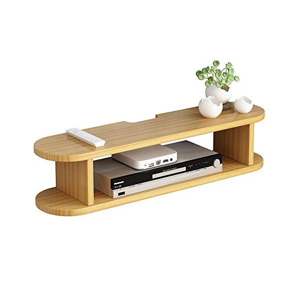 Meuble TV Suspendu,Centre Média Mural en Bois Massif,Unité De Divertissement Flottante pour Mur De Fond De Salon Chambre/a/80