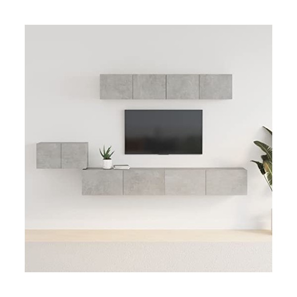 VEEKI Meuble TV, Meuble TV Suspendu, Meuble TV Industriel, Meuble TV Bois, Meuble Chambre, Convient pour Salon ou Chambre, En